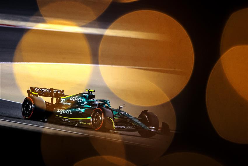 Bahrain Aston F1 Car Silhouette